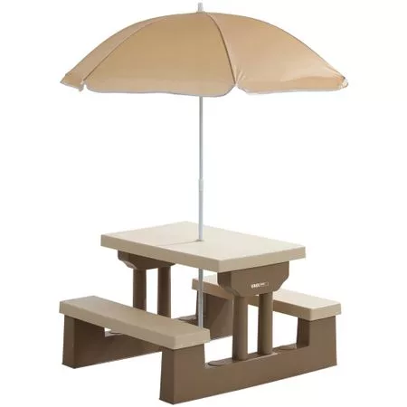 Стол садовый с зонтом UNIX Kids Garden бежевый (PTGARDTB67CL) — для участок
