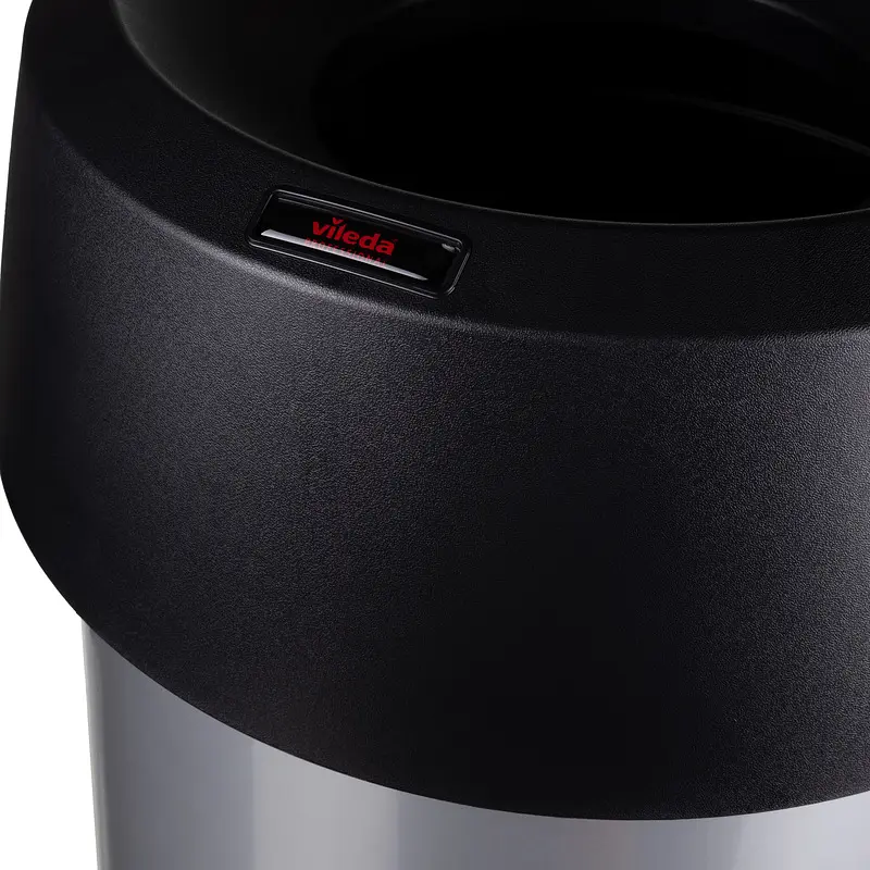 Контейнер для мусора Vileda Professional Ирис 50 л пластик серебристый/черный (73x38x38 — для хранение — фото 4