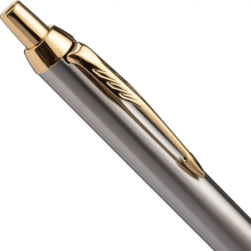 Ручка шариковая Parker IM Brushed Metal GT цвет чернил синий — фото 3