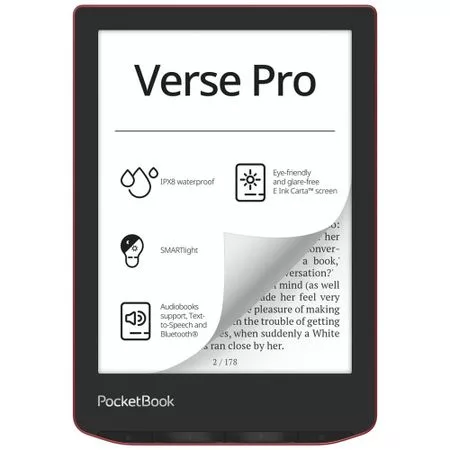 Электронная книга PocketBook 634 Verse Pro Passion Red (PB634-3-WW) — для декор