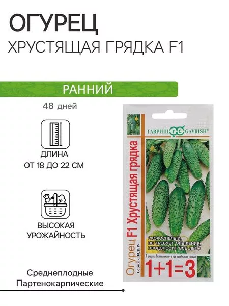 Семена Огурец «Хрустящая грядка» — для огород