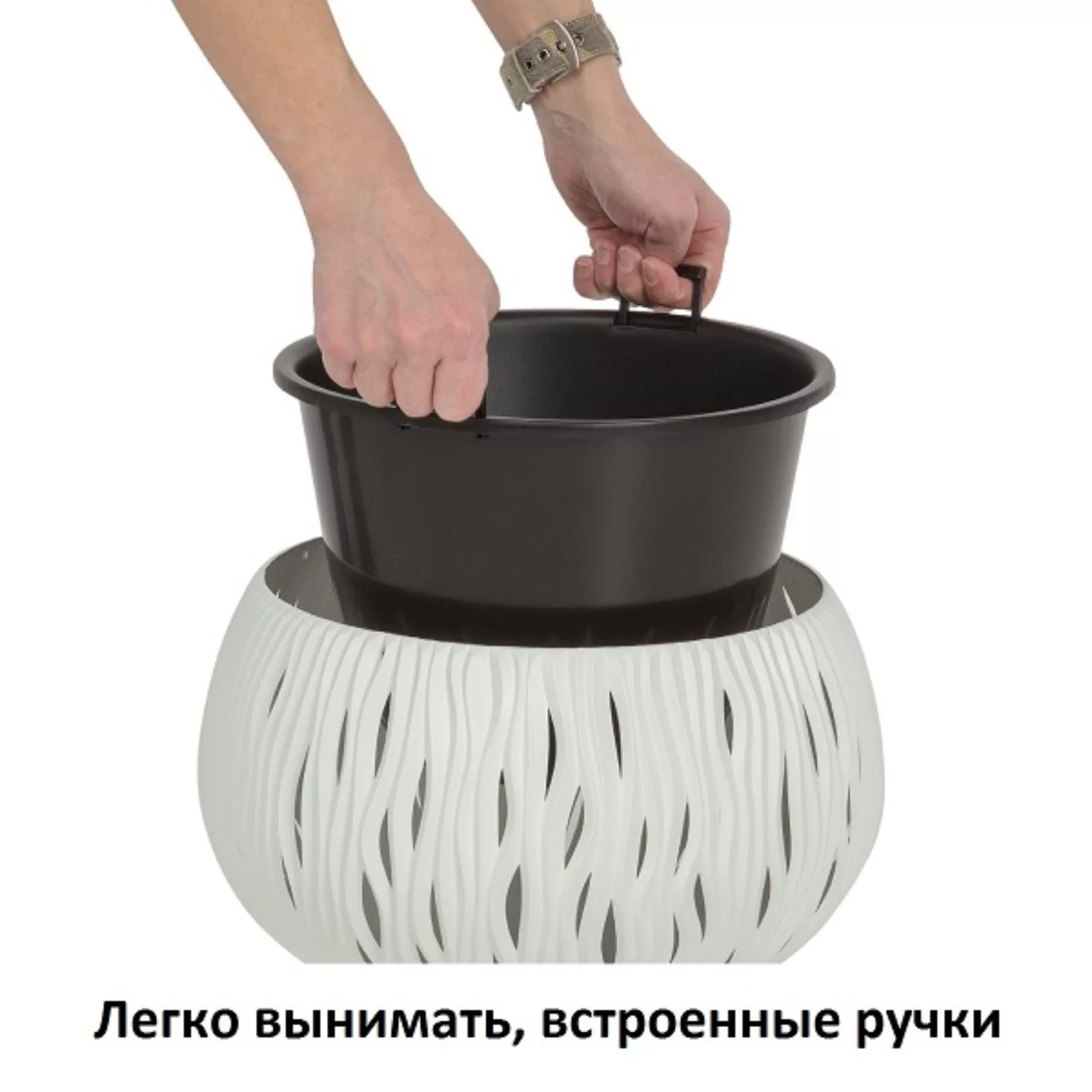 2 предмета: внутренняя и наружная ёмкости — для декор — фото 3