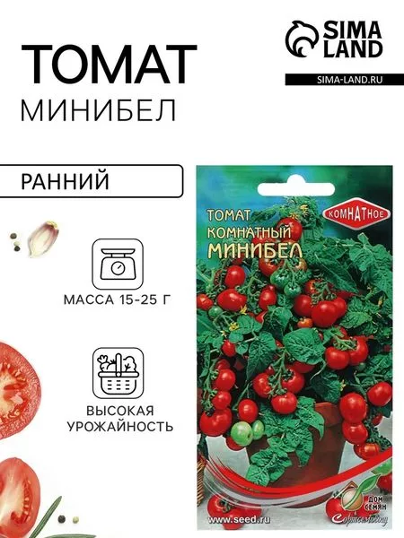 Семена Томат комнатный балконный «Минибел» — для огород