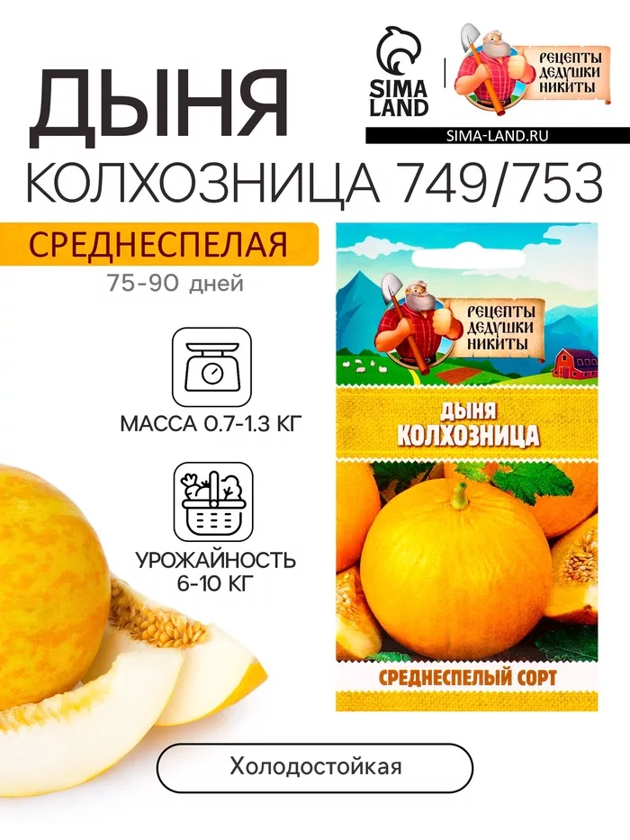 Семена Дыня «Колхозница 749/753» — для огород — фото 8