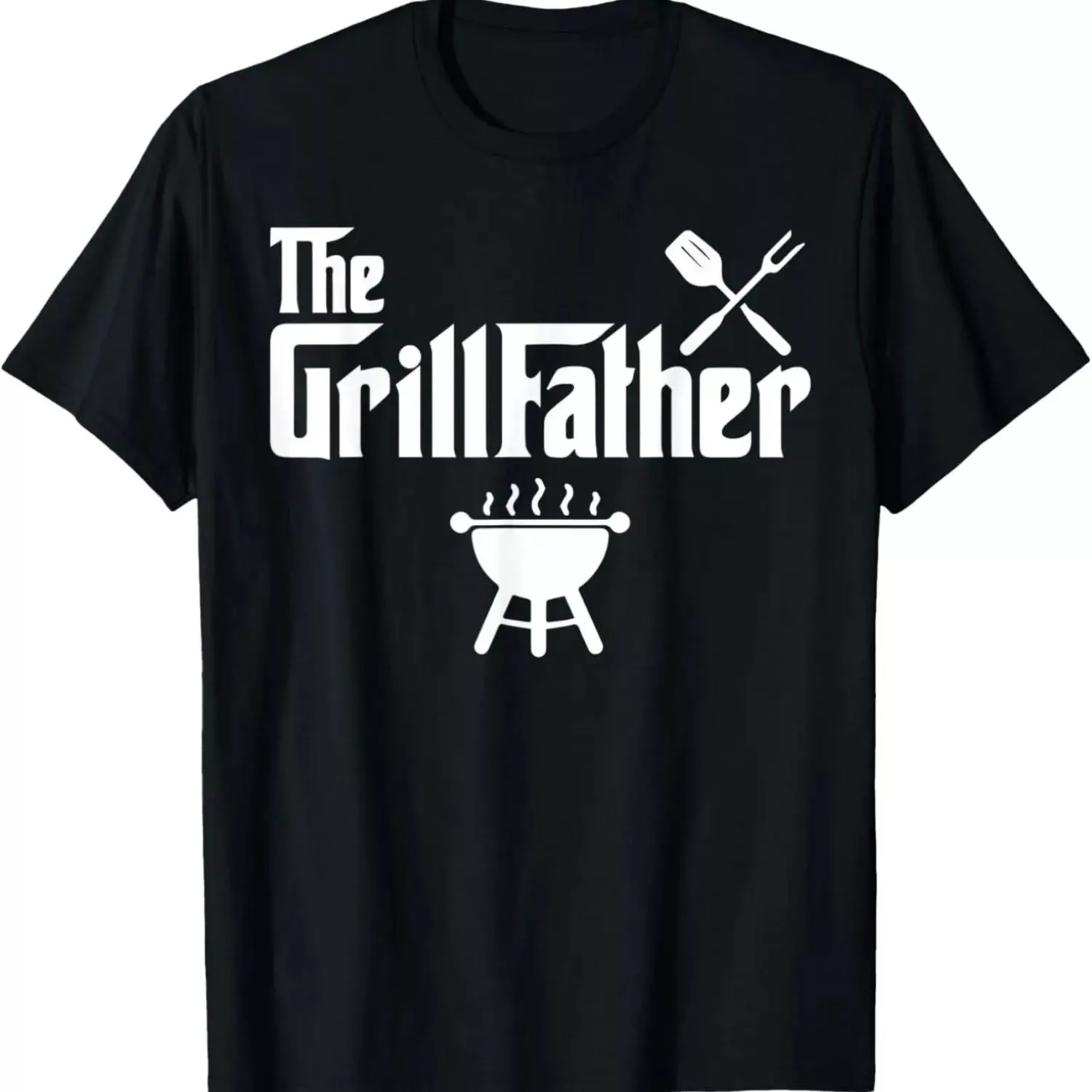 Футболка The Grillfather Смешная Гриль Коптильня Барбекю Шеф-повар Папа S чёрный — для отдых — фото 5