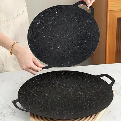 Жарочные круглые сковороды Корейский алюминий С антипригарным покрытием Сковорода-гриль — для отдых — фото 3