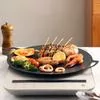 Жарочные круглые сковороды Корейский алюминий С антипригарным покрытием Сковорода-гриль — для отдых — фото 9