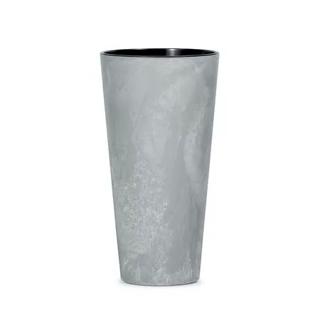 Кашпо Tubus slim beton серое 25х47 см — для декор