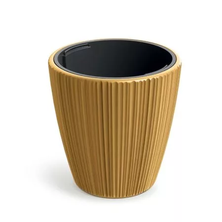 Кашпо Prosperplast Oro d30 h30 см горчица с вкладышем — для декор