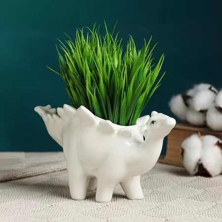 Горшок цветочный «Динозавр-стегозавр»