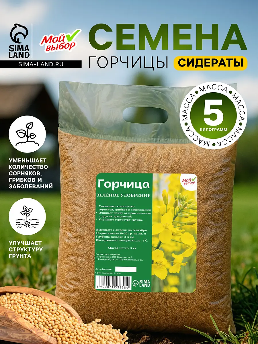 Семена горчица — для огород