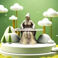 Миниатюрное украшение ландшафта Древний гучжэн Сад Маленькие украшения Ретро латунное — для участок — фото 2