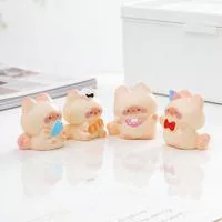 2 шт. Миниатюрная фигурка кошки Микро-статуэтка — для декор — фото 2
