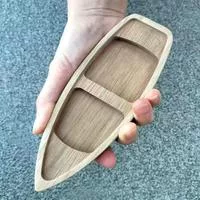 Морской пейзаж Модель деревянной лодки Мини-модель каноэ Украшения Декор рыбацкой — для участок — фото 2
