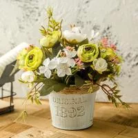 1шт искусственный цветок камелия домашний сад свадьба мебель DIY декор зелёный — для участок — фото 2