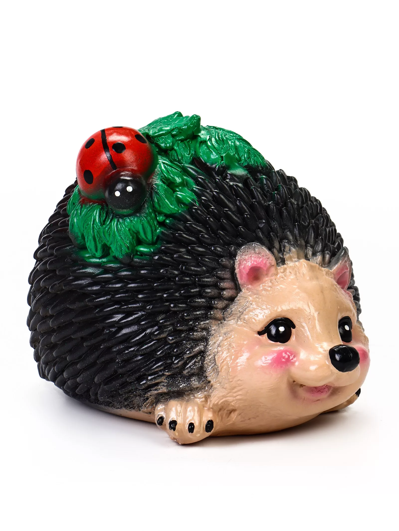 Садовая фигура из гипса «Ёж с божьей коровкой» — для огород — фото 7