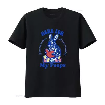 Пасхальная футболка для учителя с зайцем PEEPS — для участок — фото 3
