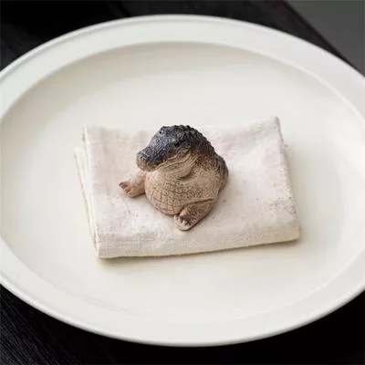 Садовый орнамент Крокодил из смолы для украшения — для участок — фото 3