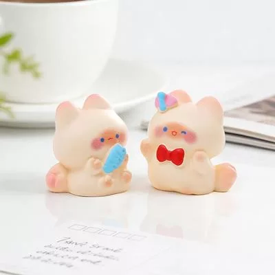 Миниатюрная фигурка кошки - 2 шт. для декора — для декор — фото 3