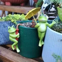 Миниатюрные фигурки лягушек для сада и дачи — для декор — фото 2