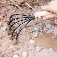 Грабли для моллюсков с деревянной ручкой — для инструмент — фото 2
