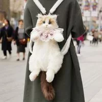 Плюшевый рюкзак в виде кота для детей — для участок — фото 2