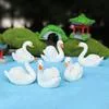 Миниатюрная фигурка лебедя для сада и дачи — для декор
