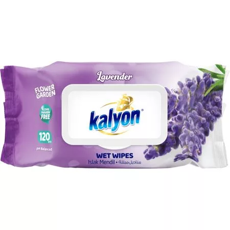 Салфетки влажные Kalyon Цветочный сад Лаванда 120 шт — для участок