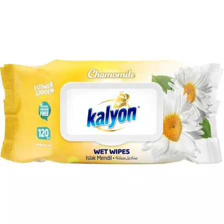 Салфетки влажные Kalyon Цветочный сад Ромашка 120 шт — для участок