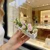 Миниатюрная приподнятая грядка Фигурка Мини-заборчик для цветов Горшок-ящик Модель — для огород