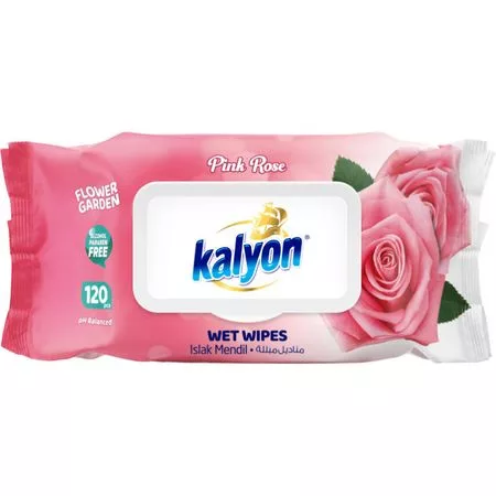 Салфетки влажные Kalyon Цветочный сад Роза 120 шт — для участок