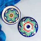 Маслёнка узбекская Риштанская Керамика «Цветы» — фото 8