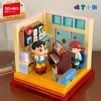 Конструктор из кубиков Карандаш Син-тян Аниме Комната для хора Сборная игрушка — для участок — фото 2