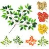 12 шт. искусственное растение баньян кленовые листья домашняя вечеринка сад DIY — для участок