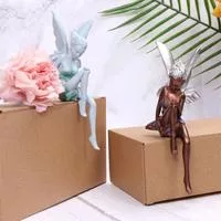 Цветочная Фея Статуя Орнамент Статуэтки с Крыльями Открытый Сад Смола Ремесло Ландшафтный — для участок — фото 2