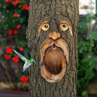 Уникальный Забавный Старик Дерево Лицо Обнимашка Садовое Искусство На Открытом — для участок — фото 2