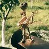 Садовый гитарист ветряная мельница металлическая ручная работа рок-гитарист скульптура — для участок — фото 9