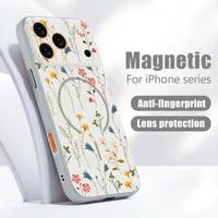 Чехол с принтом «Сад цветов» для iPhone 17 Pro Max Магнитный для Magsafe Гибридная — для участок — фото 2