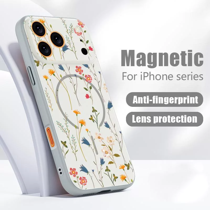 Чехол с принтом «Сад цветов» для iPhone 17 Pro Max Магнитный для Magsafe Гибридная — для участок — фото 4