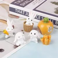 7 шт. DIY Миниатюрный Сказочный Сад Кролик Декор Ремесло Украшения Аксессуары one — для участок — фото 2