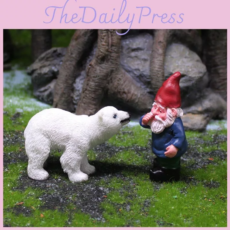Садовый микроландшафт Гном и Белый Медведь — для участок — фото 4