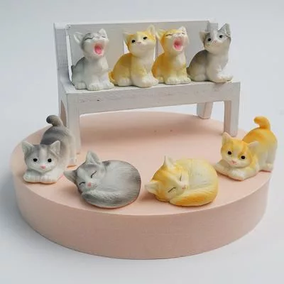 1 шт. DIY Микро-ландшафт Домашний Декор Смоляной Кот Украшение Котёнок Фигурка — для декор — фото 3