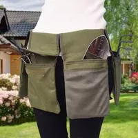 Канвасовый садовый пояс для инструментов с 4 карманами — для участок — фото 2