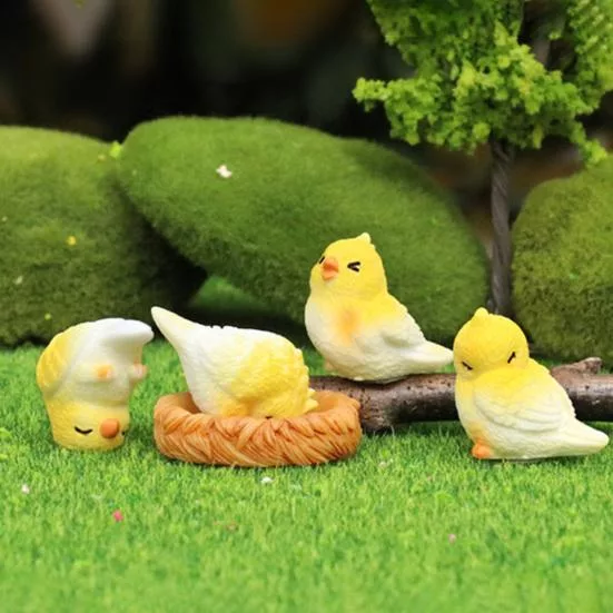 Миниатюрная фигурка попугая Мини-птица Статуэтка из смолы Реалистичное животное — для декор — фото 4