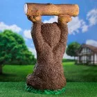 Садовая фигура из гипса «Медведь с бревном» большой — для огород — фото 7