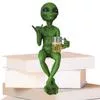 Забавная статуя инопланетянина Скульптура Садовый ландшафтный дизайн Дворовое искусство — для участок
