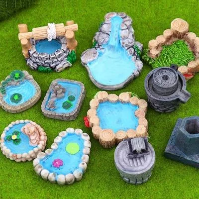 15 стилей Миниатюрный ландшафт Мини-маяк Водяной колодец Мост Коттеджи DIY Миниатюры — для участок — фото 3