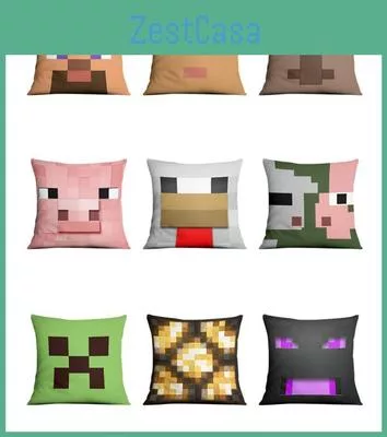 Наволочка для подушки Minecraft Чехол на диванную подушку Яркий красочный Садовый — для участок — фото 3