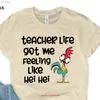 Футболка для учителя Back to School Милая курица для учителей Детский сад винтажная — для участок