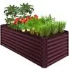 6x3x2 фута Открытая металлическая приподнятая грядка Глубокий ящик для корней Клумба — для огород